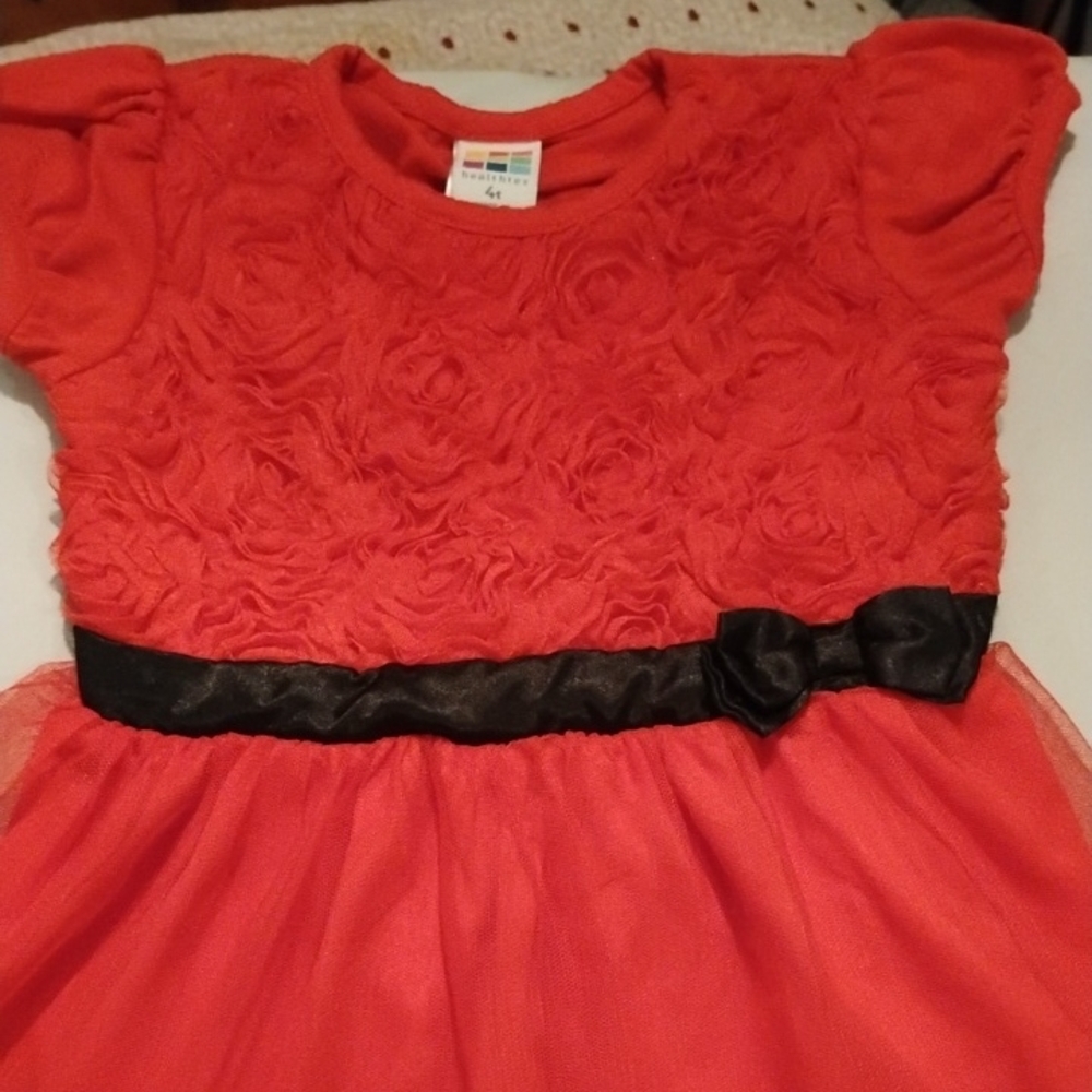 Healthtex Orange Ruffled Tie Front Sundress for Wedding Guest